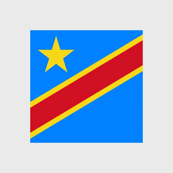 Flaga Demokratycznej Republiki Konga krajowych — Wektor stockowy
