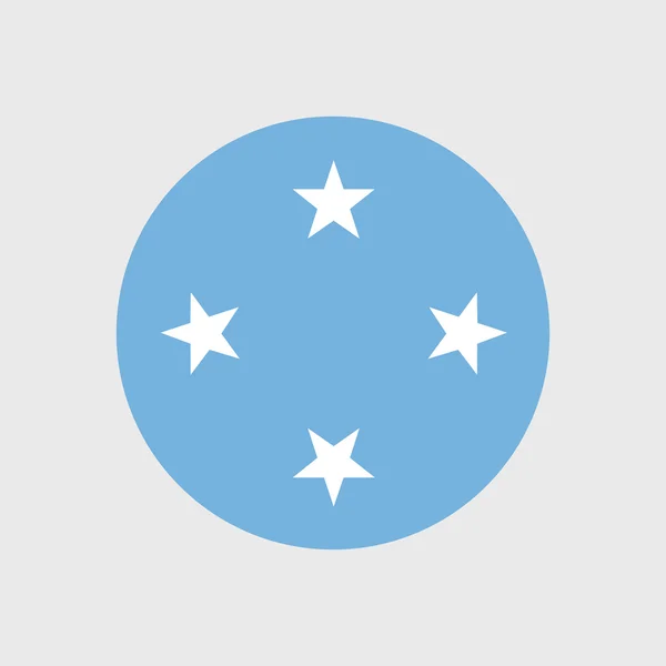 Національний прапор Мікронезія Федеративні Штати — стоковий вектор