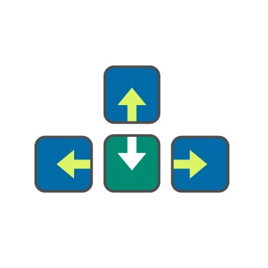Klavye ok düğmeleri satırı simgesi