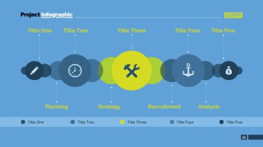 Beş Element grafik slayt şablonu