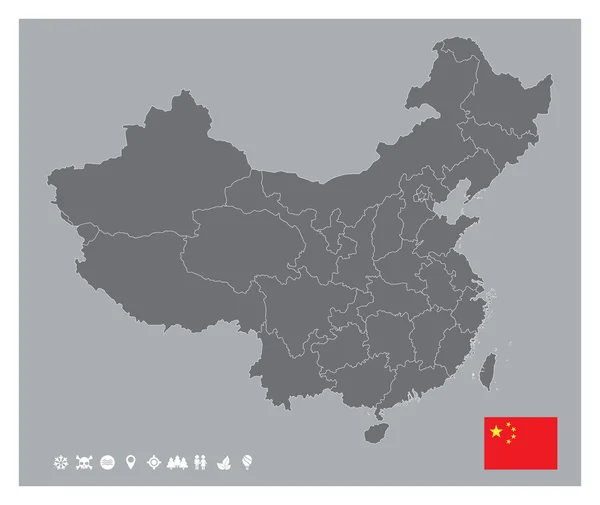 Vorlage: China-Karte — Stockvektor