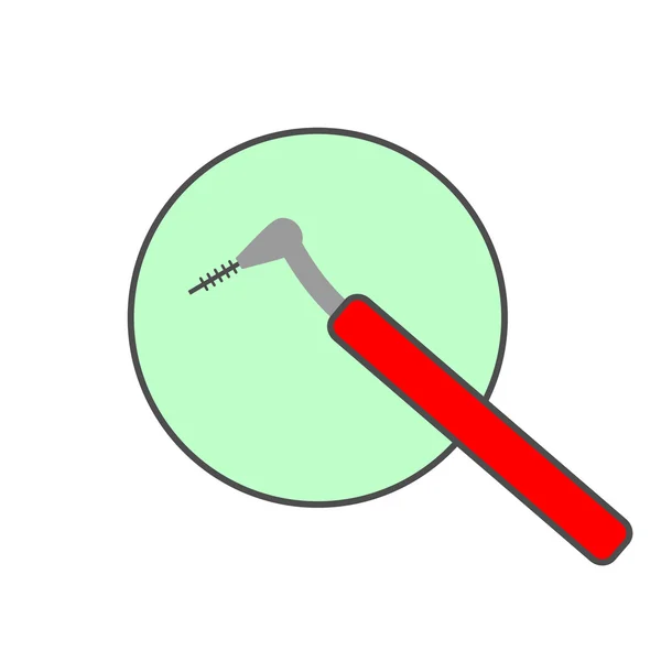 Icône de ligne de brosse interdentaire — Image vectorielle