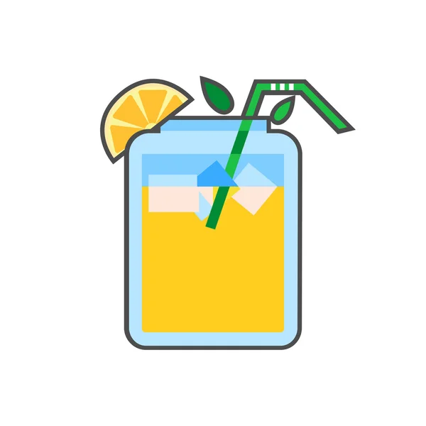 Ikona čáry asijské letní Drink — Stockový vektor