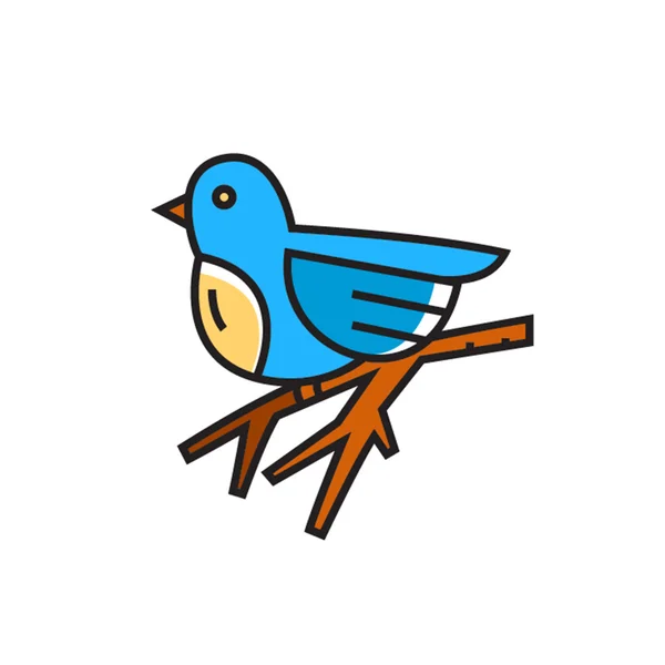 Icono de Bullfinch Line — Vector de stock