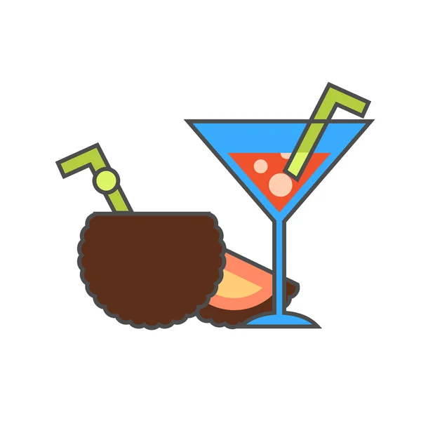 Икона "Летние напитки" — стоковый вектор