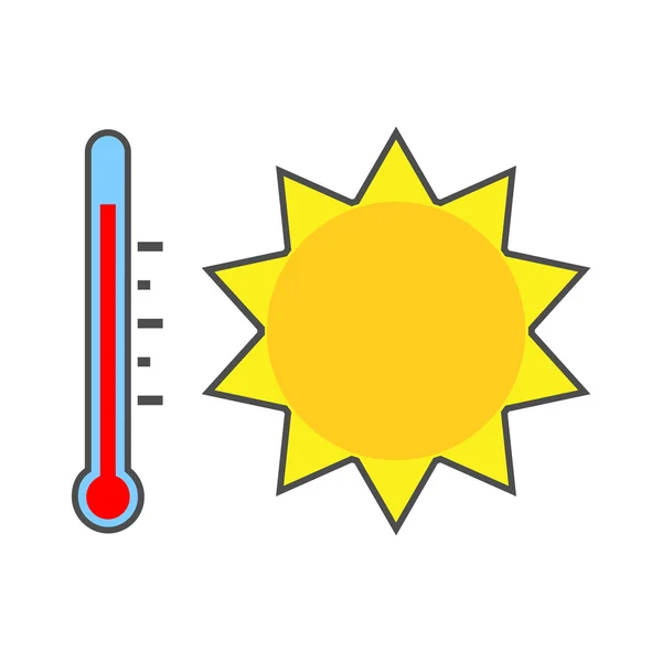Ikona čáry letní vedra — Stockový vektor