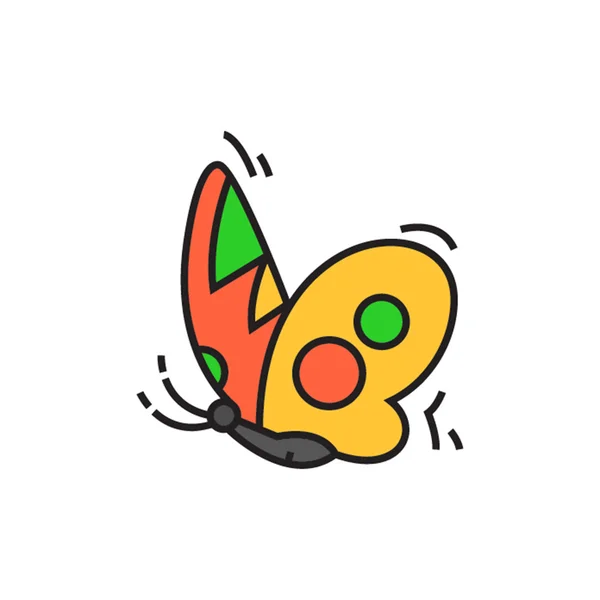 Значок профиля бабочки — стоковый вектор