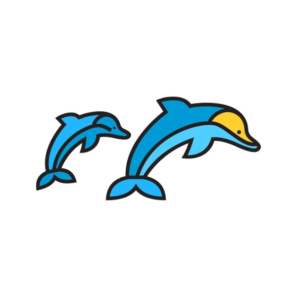 Dva Delfina Logo Vector Art Stock Images Depositphotos