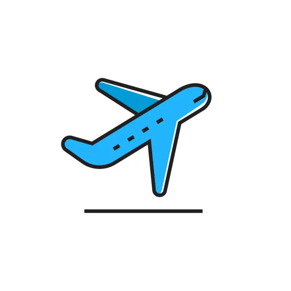 Flugzeug-Ikone abheben — Stockvektor