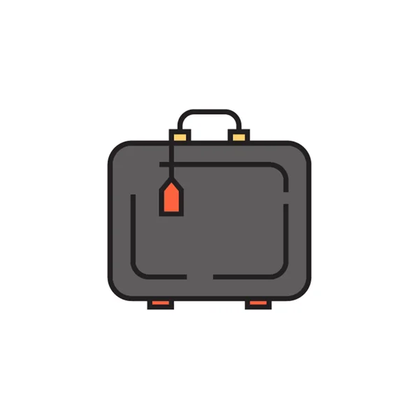 Icône ligne de valise de voyage — Image vectorielle