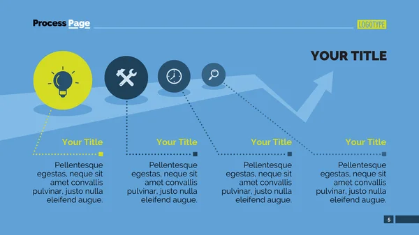 Plantilla de diapositiva de diagrama de infografía de crecimiento — Archivo Imágenes Vectoriales