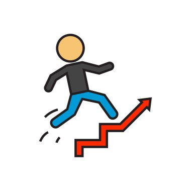 Kariyer merdiven satırı simgesi