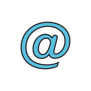 E-posta işareti satırı simgesi