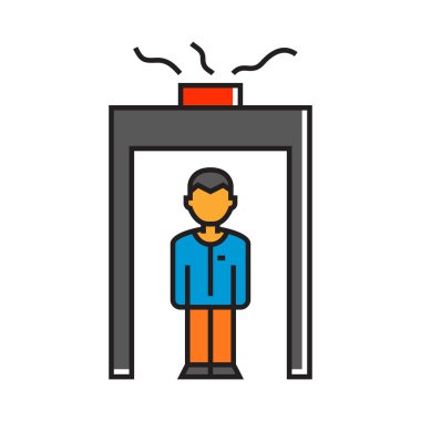 Metal Detector Gate Line Icon