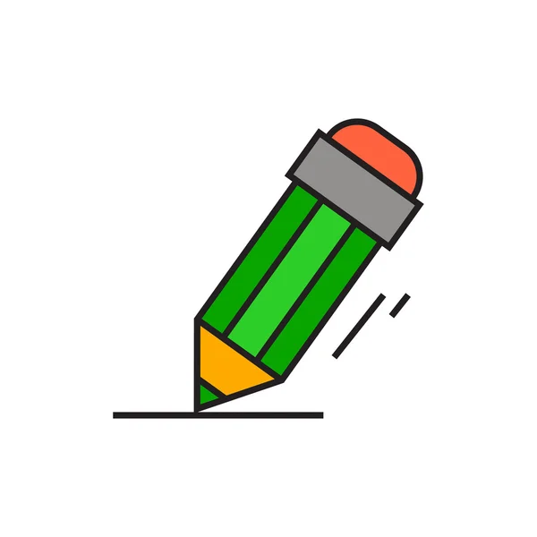 Icono de línea de lápiz de dibujo — Vector de stock