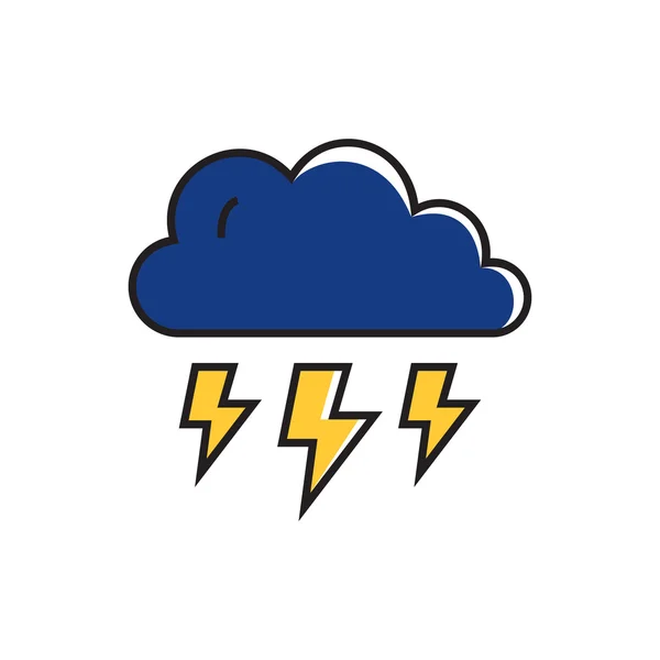 Velká ikona bouřkové čáry — Stockový vektor