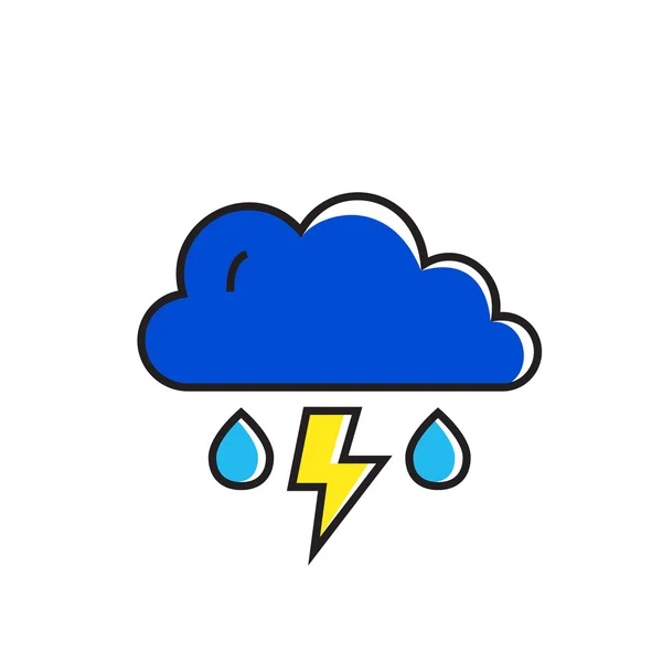 Lightning som åska Concept ikon — Stock vektor