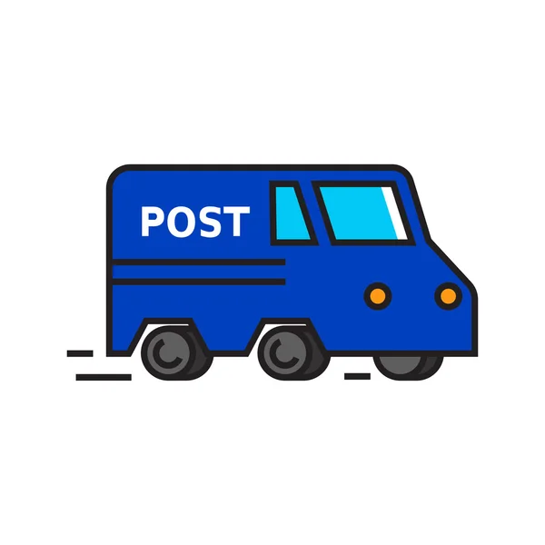 Post Service auto-lijn pictogram — Stockvector