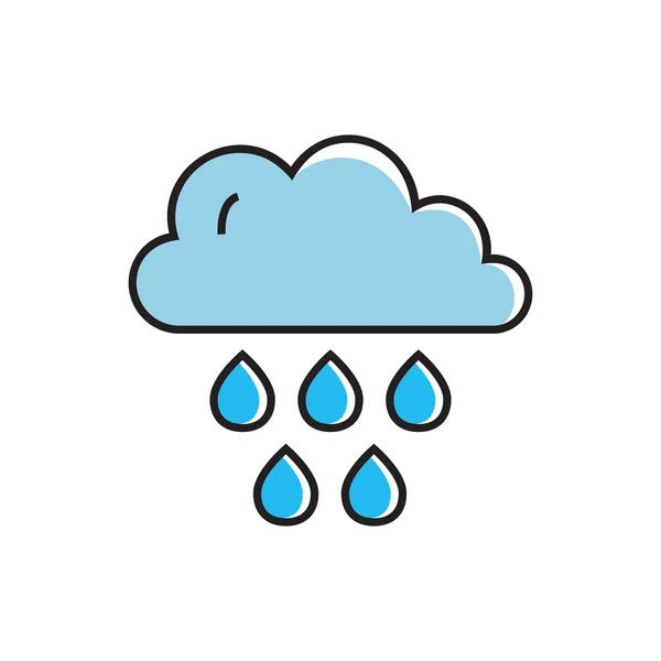 Rain Cloud als regenachtig weer concept icoon — Stockvector