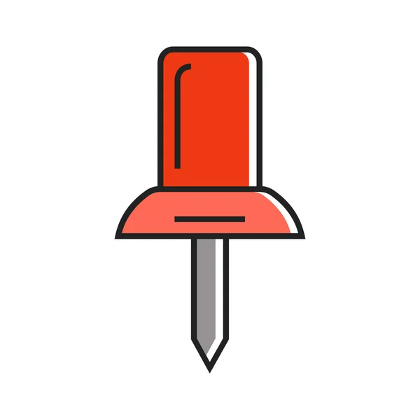 Push Pin Line Icon — Stockvektor