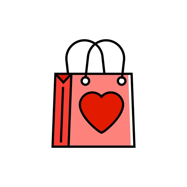 Icono de línea bolsa de compras — Archivo Imágenes Vectoriales