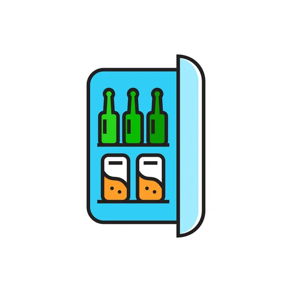 Minibar Line Icon — Stock Vector