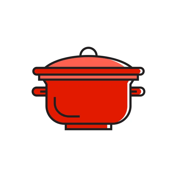 Icône de ligne casserole — Image vectorielle