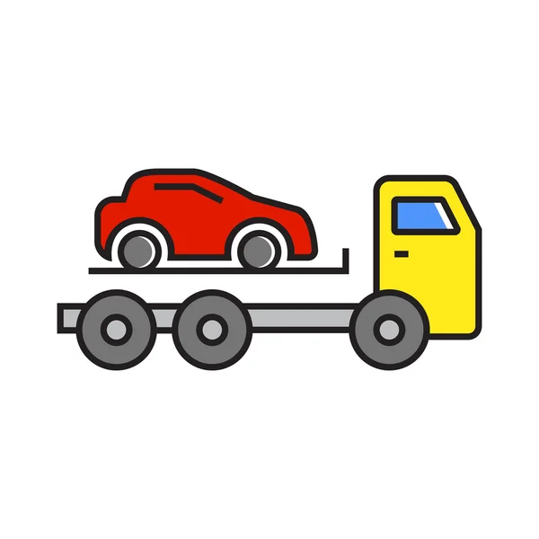 Tow truck linii ikona — Wektor stockowy