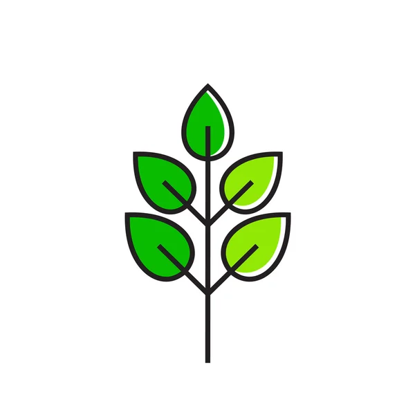 Icono de línea de rama de árbol — Vector de stock