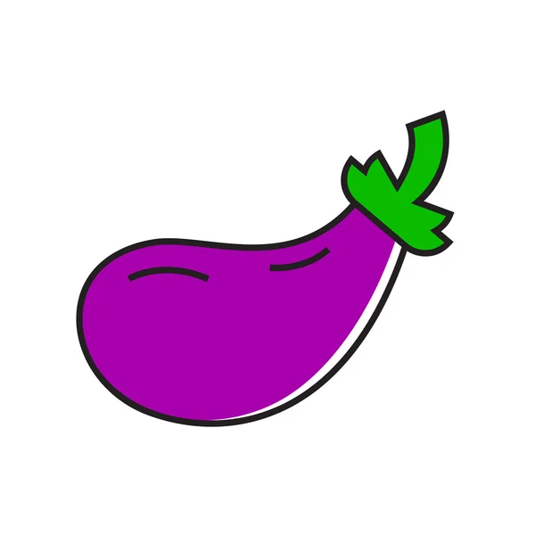 Ligne d'aubergine icône — Image vectorielle
