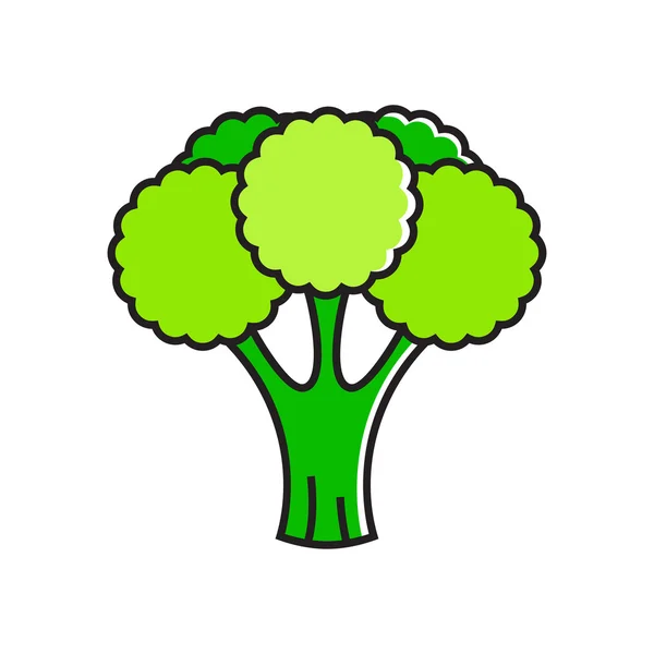 Icono de línea de brócoli — Vector de stock