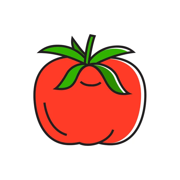 Icône ligne tomate — Image vectorielle