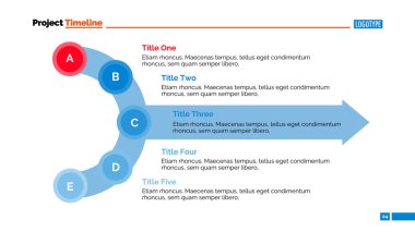 İşlem grafik slayt şablonu
