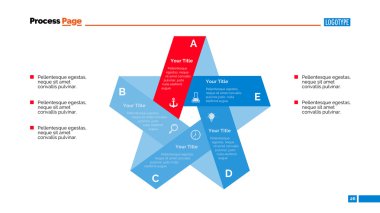 İşlem grafik slayt şablonu