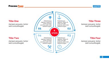 Kesimli daire diyagram slayt şablonu