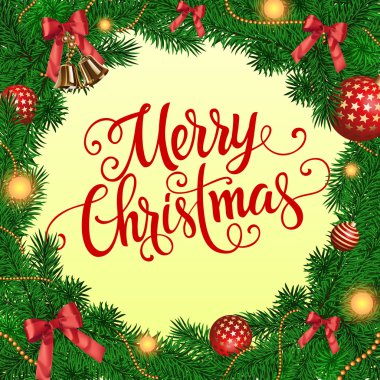 Neşeli Noel yazı ve dekorasyon