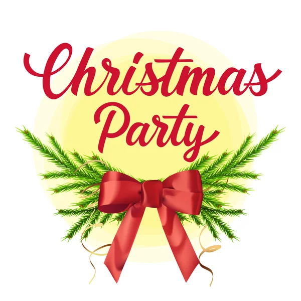 Christmas Party Lettering — Stock Vector