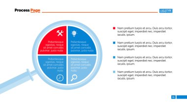 Büyüteç Dört Parçalı Slayt Şablonu
