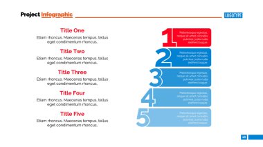 Sayılar Beş Puan Slayt Şablonu