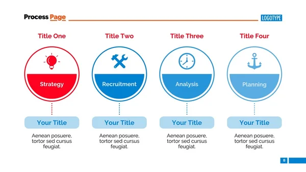Plantilla de diapositiva de diagrama de infografía de etapas — Archivo Imágenes Vectoriales