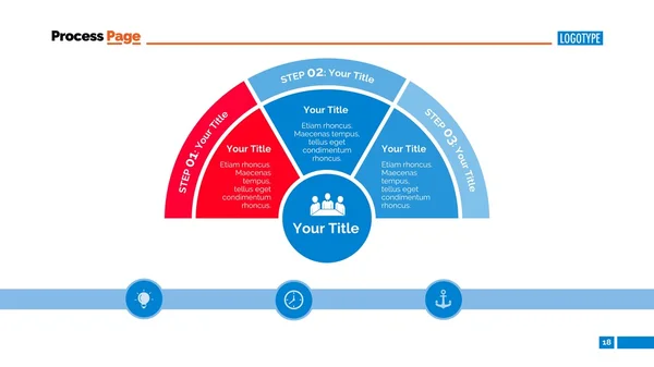 Modelo de Slide de diagrama de três zonas — Vetor de Stock