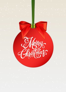 Top asılı üzerinde mutlu Noeller yazı