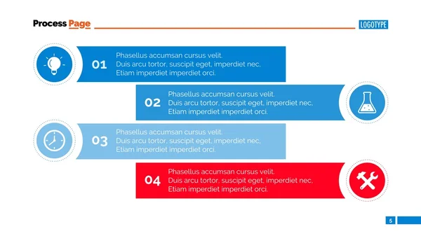 Modello di scorrimento diagramma di processo — Vettoriale Stock