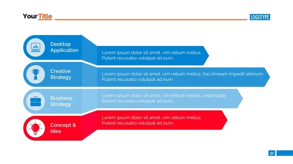 Horizontal Bar Chart Slide Template Royalty Free Stock Illustrations