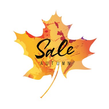 Satılık sonbahar yazı akçaağaç yaprağı