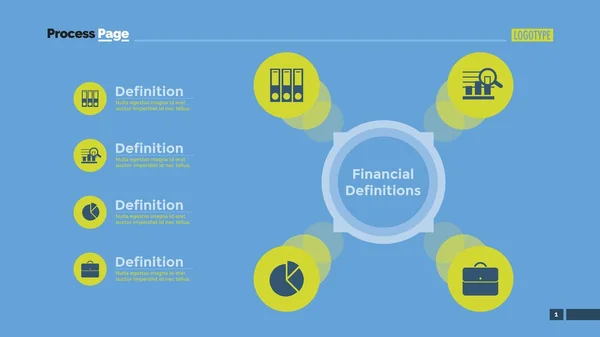 Diagrama con plantilla de diapositivas de opciones — Vector de stock