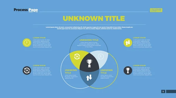 Plantilla de diapositiva de diagrama de Venn — Archivo Imágenes Vectoriales