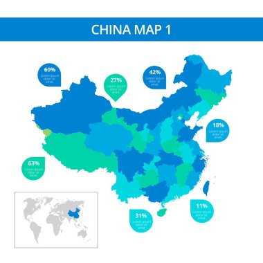 Çin Haritası şablonu 1