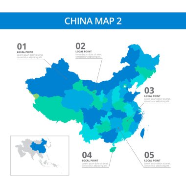 Çin Haritası şablonu 2