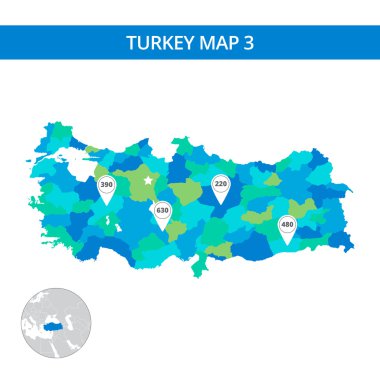 Türkiye Haritası şablonu 3